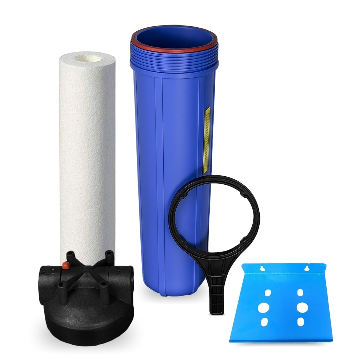 AMPEREUS Water Filter for Tank | 20 inch 5 Micron Top-Efficiency Water Tank Filter for Clean, Clear & Safe Household Supply (1 Inch in-Out with mounting Plate)
