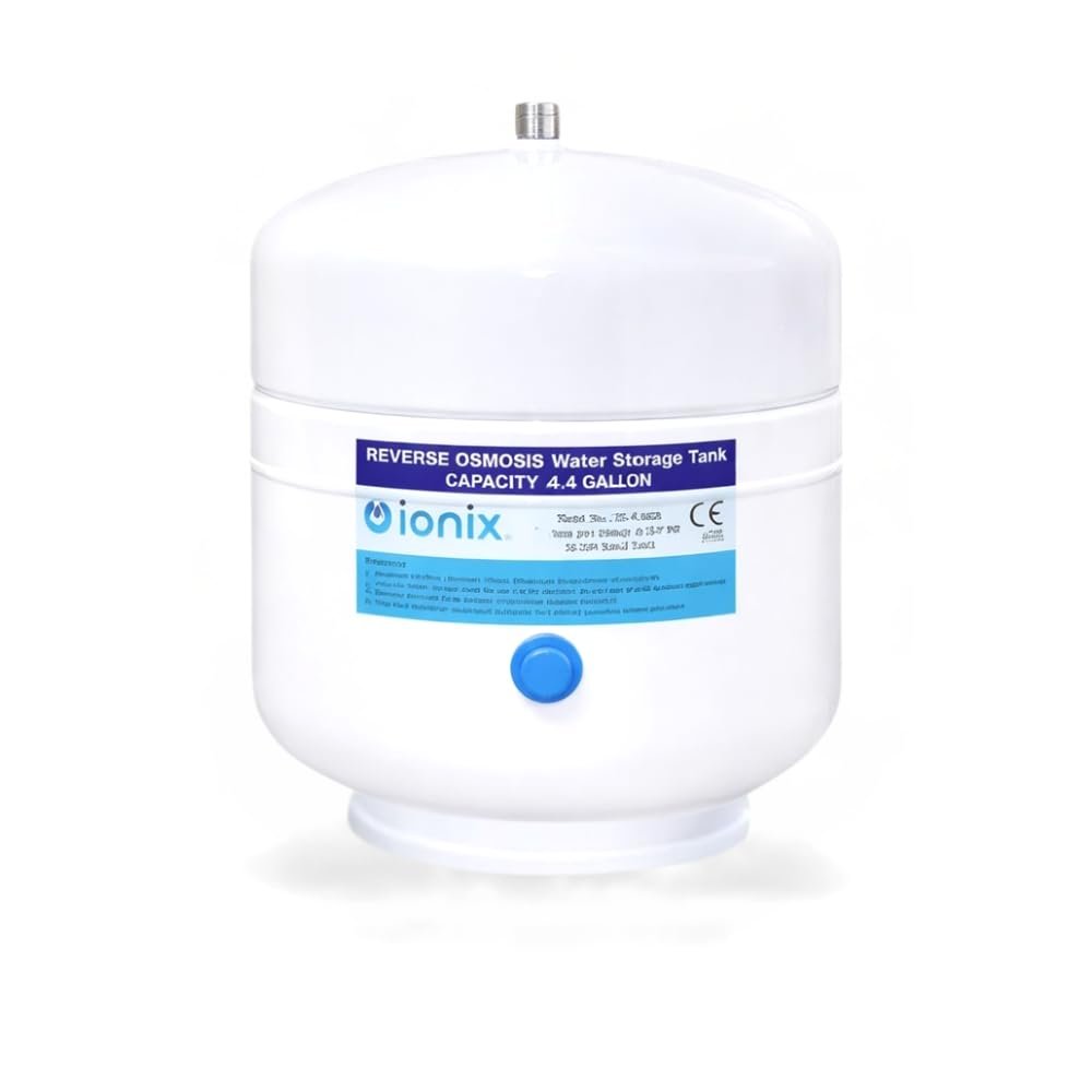 IONIX Ro Stainless steel 304 Pre-Pressurized Metal pressure tank with tank valve, 4.4 gallons capacity, Healthy water for your family, Used by Top indian brands, Ro Metal Pressure Tank