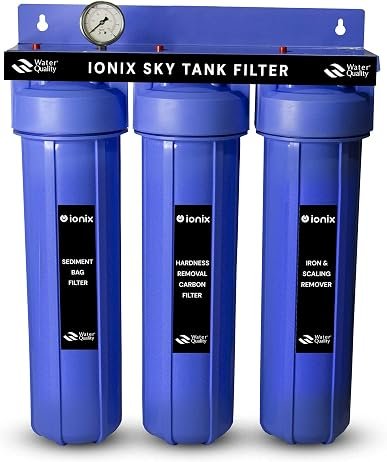 anantpure Hexa Tank filter with 6 German Filter housings, 10000 Liters per day filteration capacity, For sediment, Hardness & salt filteration, 1 Set, Blue