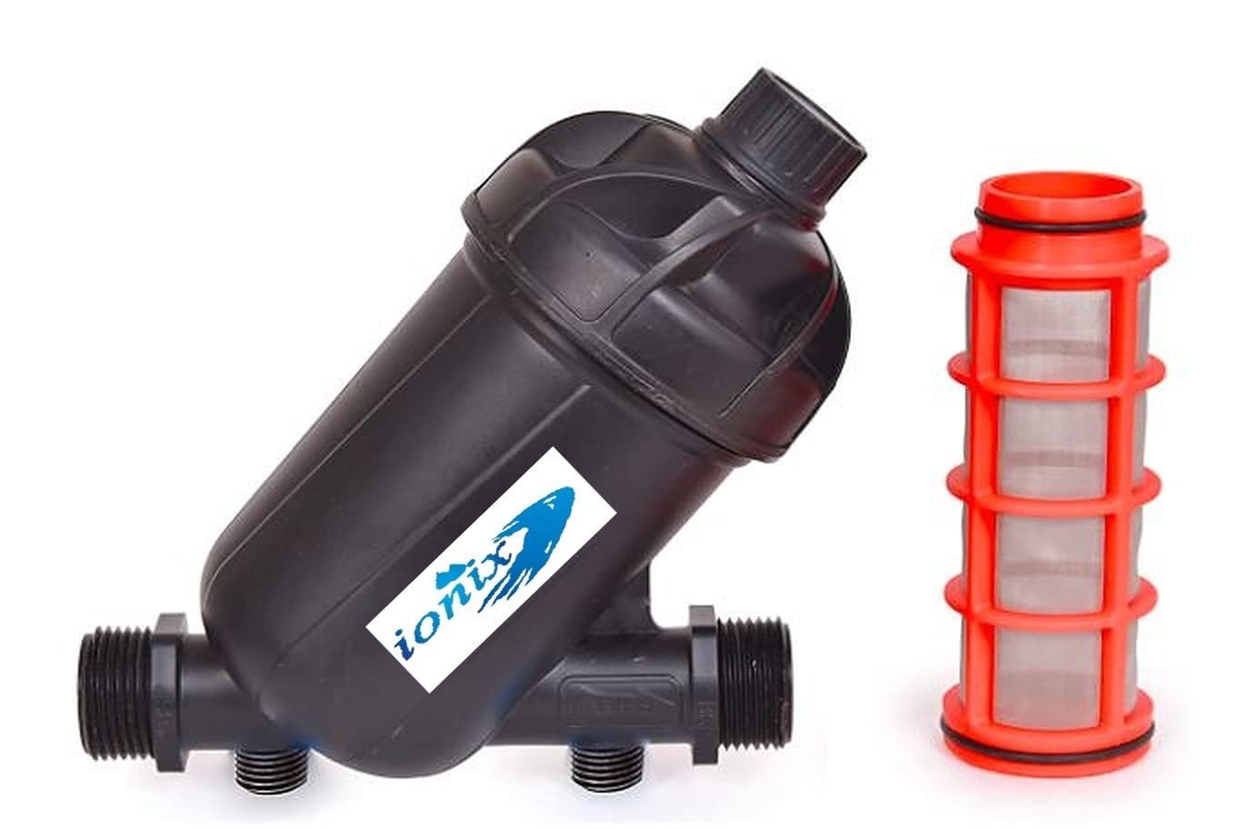IONIX Water Tank Filter, 6 Months Warranty Water Filter for Tank, Y-Type Tank Filter for Tank Water Filtration, Y-Type Screen Filter, 120 Micron, Whole House Water Filter System, 1 Set, Black